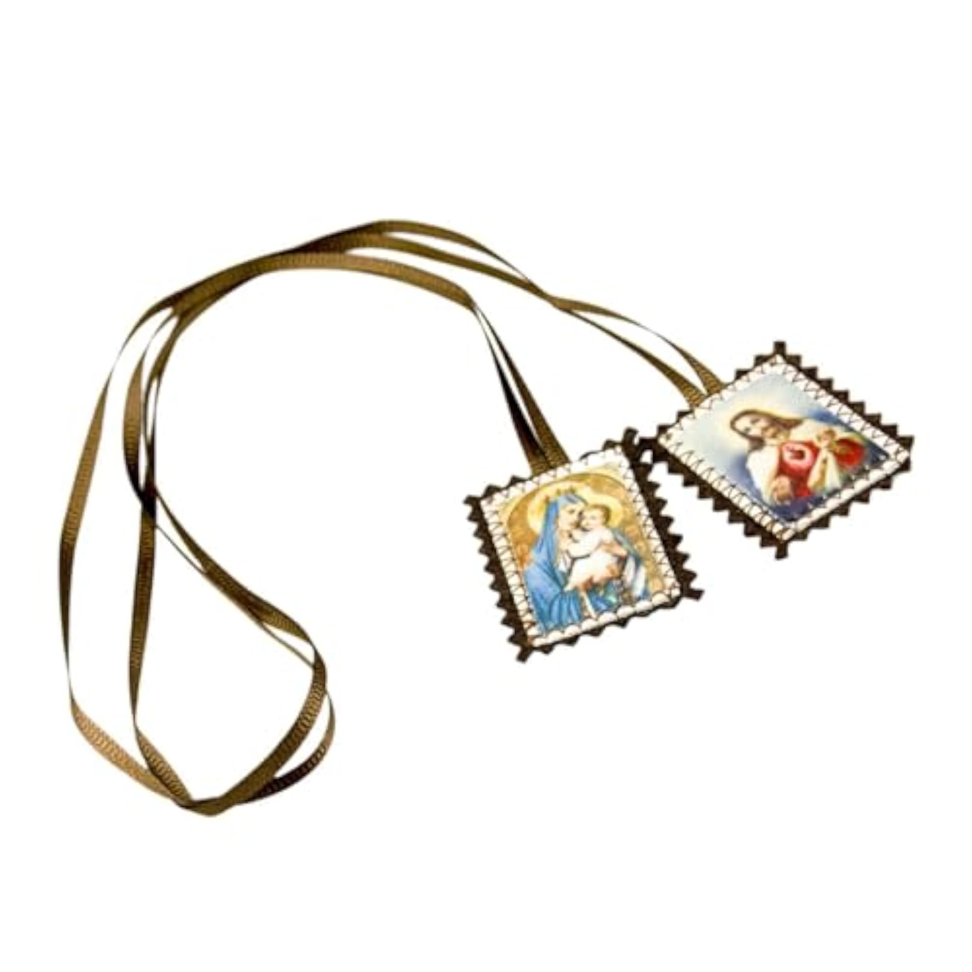 Traditional Scapular Pendant Necklace for Our Lady of Mount
