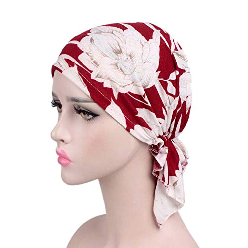 TININNA Turbante elástico de algodón y bambú para pérdida de Cabello,Mujer Cancer...