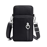 Small Crossbody Wallet Phone Bag for Women, Mini Crossbody Purse, Cell Phone Shoulder Bag, Mini Bag Wallet Purse Over Shoulder Strap, Smartphone Holder Case Pouch, Card Slots Pocket Bags