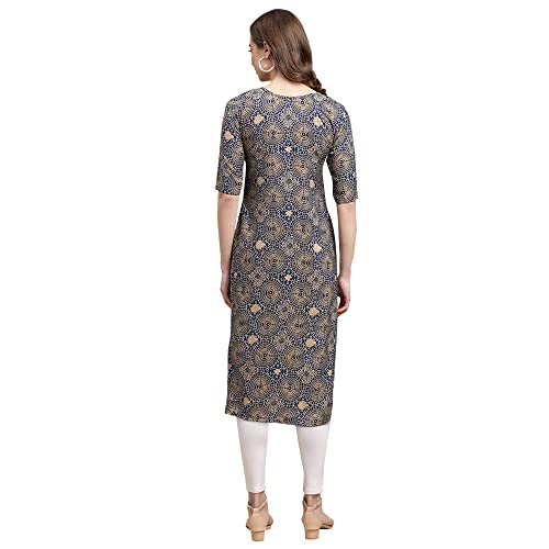 Image of Pinkmint Women's Crepe Digital Print Straight Kurta