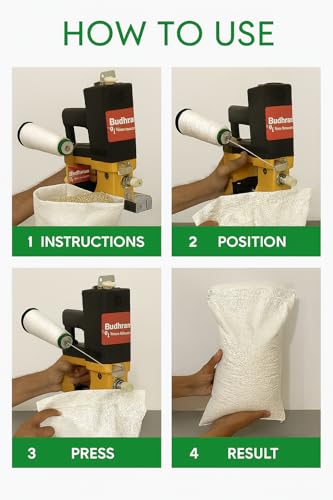 Image of Budhrani by MASTER MACHINES Heavy Duty Portable Lightweight Electronic Bag Closing Machine Metal Body, Bag Closer, Electric Portable Bag Sealing Machine Weight - 3 Kg MM-48