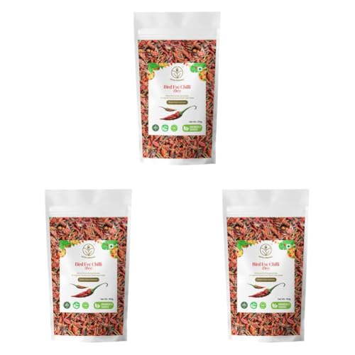 Image of Shiva Organic Bird's Eye Chilli - Thai Hottest Tiny Chilli Seeds - 100 g | North East Spices (Pack of 3)