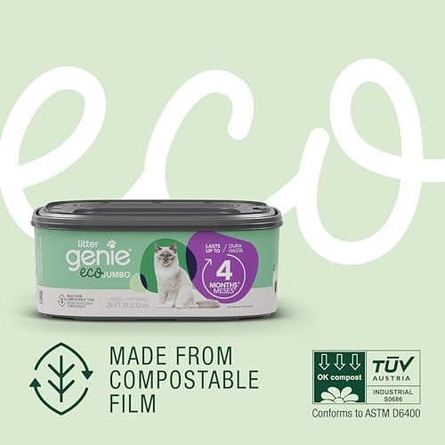 Sacs à litière compostables contre les odeurs avec cartouche Jumbo Eco