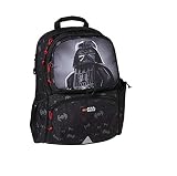 Respaldo ergonomico Lego Core Line Freshmen Star Wars Darth Vader Mochila Escolar, 41 cm, 33 litros, Negro