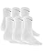 NIKE Dri-Fit Classic Cushioned Crew Socks 6 PAIR White with Black Swoosh Logo) LARGE 8-12