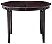 Coaster Home Furnishings - Gabriel - Asian Hardwood & Okoume Veneer - Oval Extendable Dining Table with 18-Inch Extension Leaf - Home Kitchen - 60-Inch - Cappuccino - 100770