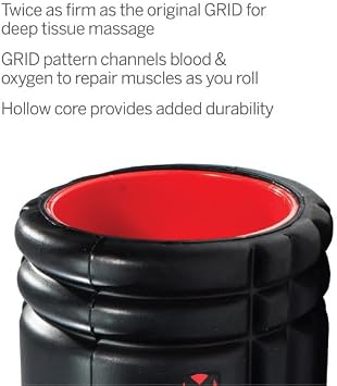 TriggerPoint GRID X Extra- Firm Foam Roller, Deep Tissue Muscle Massage, Versatile Foam Roller, Targeted Massage