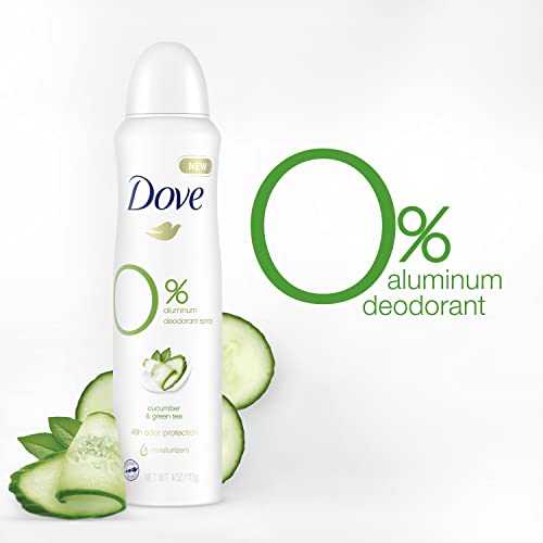 Dove Deodorant Spray For 48 Hour Protection Cucumber And Green Tea Aluminum Free Deodorant 4 Oz 3 Count #TOP3