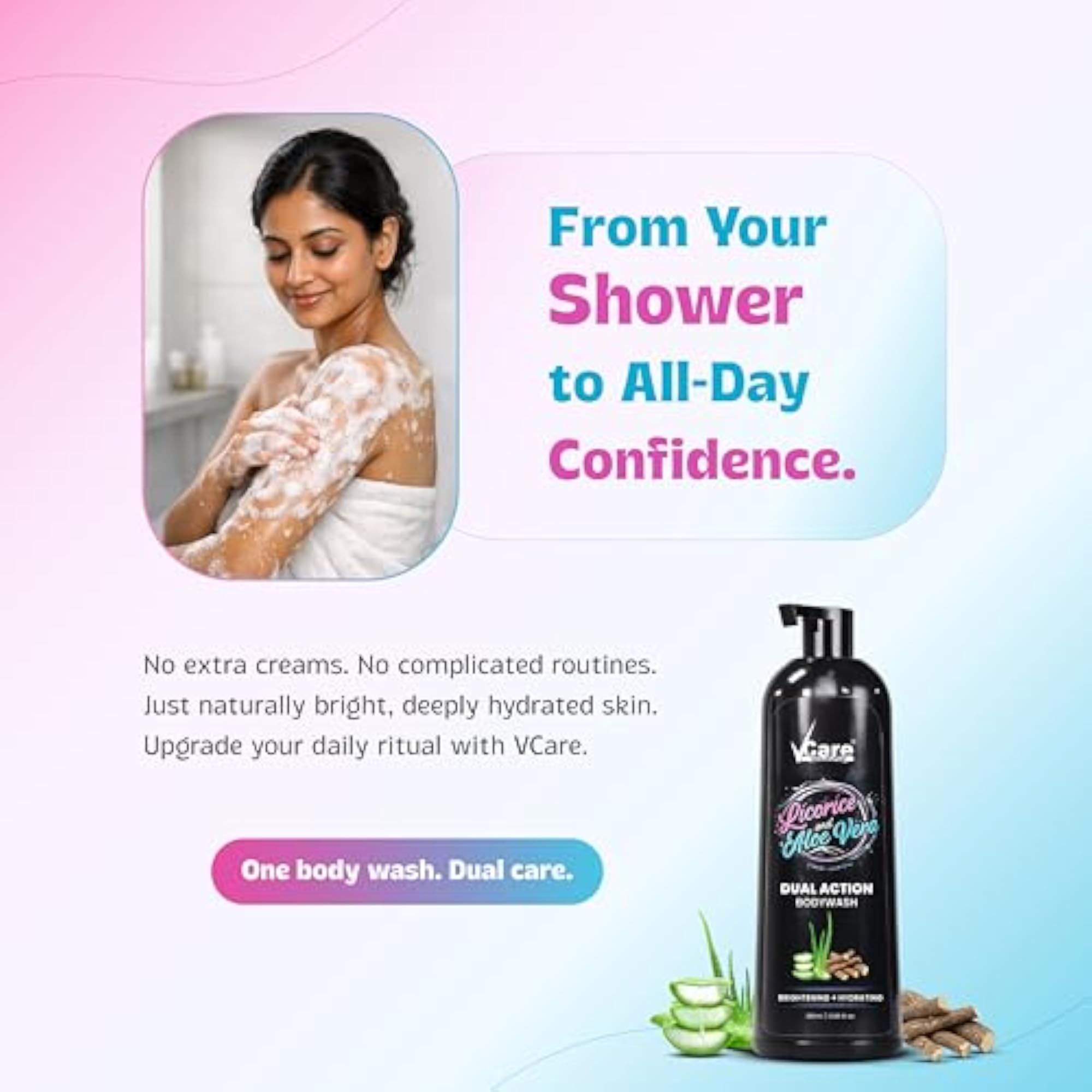 Dual Action Body Wash, Brightening & Hydrating