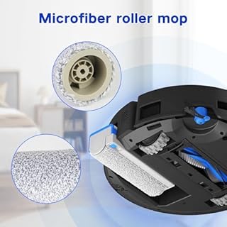 VIEWALL T80S Omni Accessori per aspirapolvere Ecovacs Deebot X9 PRO Omni/X11 PRO Omni/T80s Omni,1 Spazzola Principale,2 Rotoli di salviette Laterali,4 filtri HEPA,4 Sacchetti per Polvere