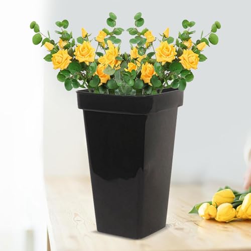 Vase moderne incassable en polypropylène noir L pour centre de table - 3