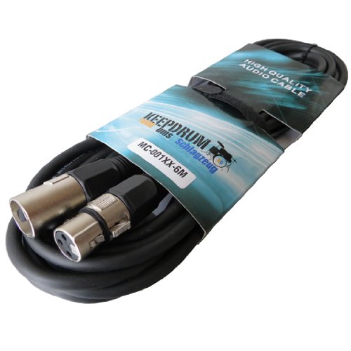 Keepdrum MC-001XX Câble microphone XLR femelle vers XLR mâle 6 m