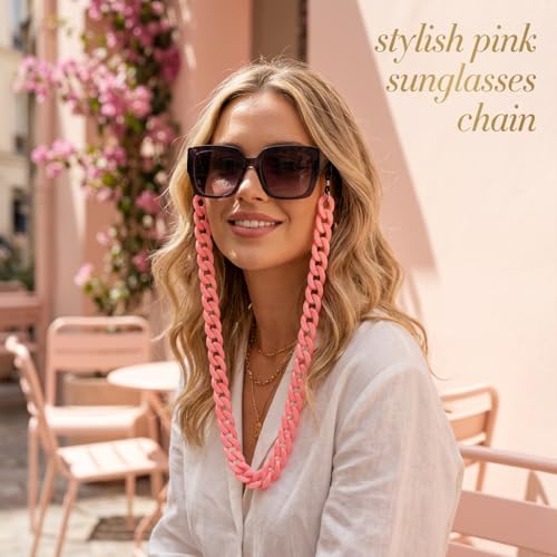 Image of Acrylic Glasses Chain for Women Men Reading Eyeglass Strap Sunglasses Holder Mask Lanyard Chain for Adults