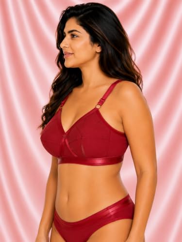 Image of SONA Perfecto Plus Size Cotton Full Coverage Bra for Women Heavy Bust