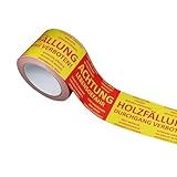 Absperrband Achtung Holzfällung International Deutsch mit 8 Übersetzungen Warnband Forstarbeiten