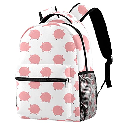 Sac à dos de voyage cochon rose pour sorties et école