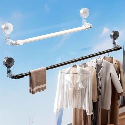 Tringle à rideau de douche de 120-210 cm avec ventouse blanche