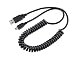 Produktbild KnnX 28069 |USB 2.0 Spiralfeder-Lockiges Kabel | Typ A-Stecker an Mini-B-Stecker | Verlängerung bis Länge: 2,00M | Digitalkamera-Anschlusskabel | Netzkabel für Auto Kamera Dash Cam und SatNav