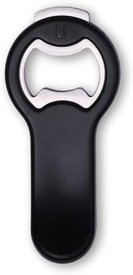 KITCHENDAO 2 in 1 Magnetic Beer Bottle Opener for Fridge and RV with Cap Catcher - Pop Can Soda Can Opener, Stick to Refrigerator for Easy Storage with Magnet, Gift for Men Husband Father- 1 Pack