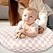DAYEEBALL Nursing Pillow Cover, Removable Nursing Covers for Breastfeeding Pillows, Stretchy and Soft Fit for Baby Girls Boys Newborn, Pink Checkerboard (Only Cover)