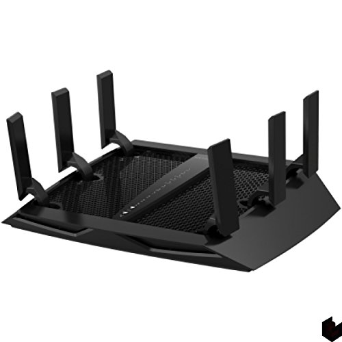 Netgear R8000-100PAS Nighthawk X6 Wireless Router 802.11A/B/G/n/AC Desktop, Black