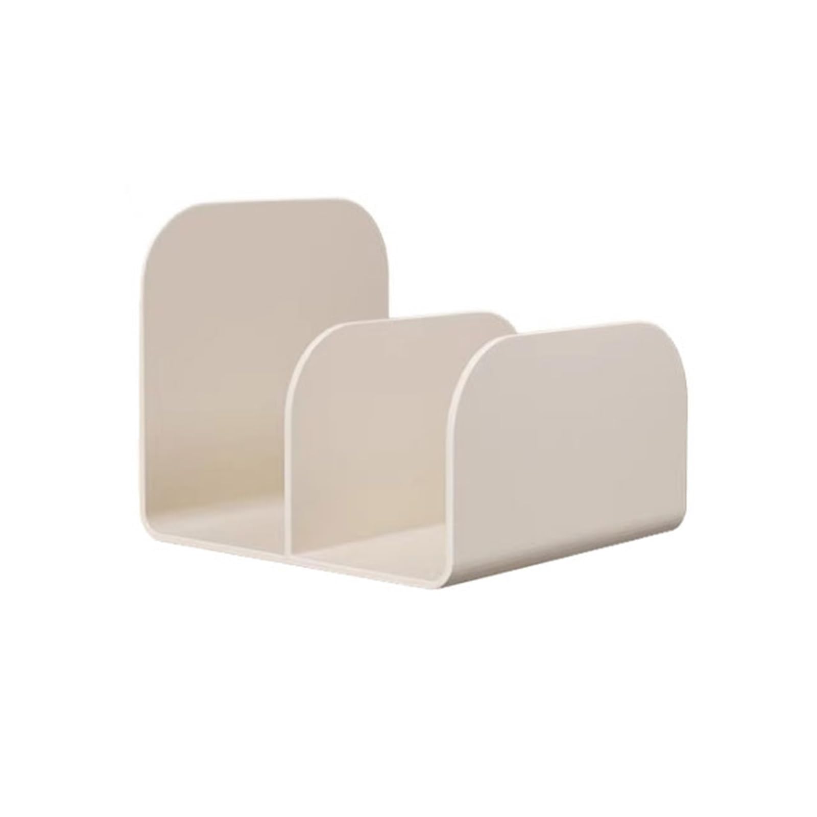 Zhaoj24-05 Bookcase Minimalist PP Desktop Storage Shelf Divided Design Small Bookshelf