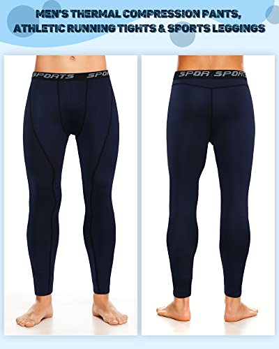 6 Pcs Men's Compression Pants Athletic Running Tights Rapid Dry Men's Leggings For Sports Thermal Base Layer Bottoms For Yoga (Large) Multicolor #TOP3