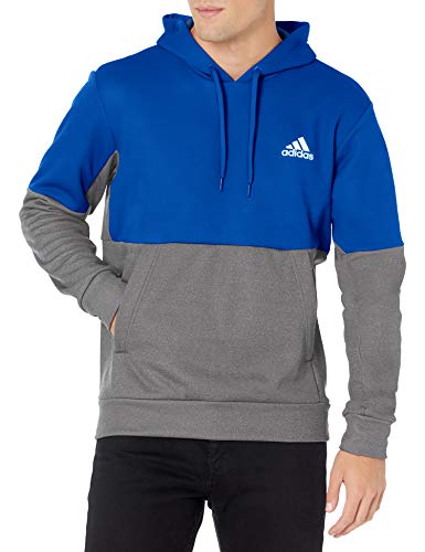 adidas mens Game & Go Pullover Hoodie Royal Blue/Grey/White XX-Large