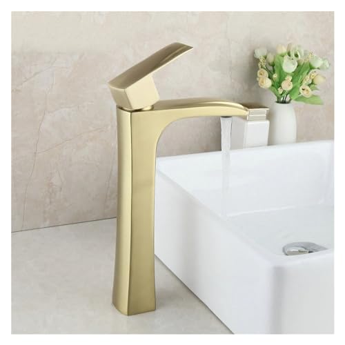 Robinet de lavabo doré luxe mitigeur haut de gamme pour vasque salle de bain