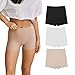 SHARICCA Boxershorts Damen Nahtlos Weich Unterhosen Damen Hohe Taille Radlerhose Hotpants Unterwäsche Boxershorts Seamless Mehrpack (3P01-Mehrfarbig, M)