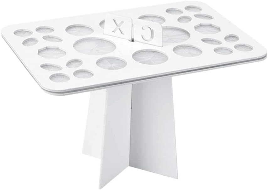 KASTWAVE Makeup Brushes Drying Rack, Collapsible Makeup Brush Holder, Brushes Dryer, for Storing and Drying, for Makeup Artist Acrylic Nail Brushes Paintbrushes Makeup Lovers (White)