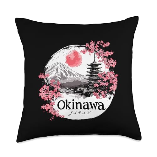 Okinawa Prefecture Blossom Vista Gift Japan Throw Pillow