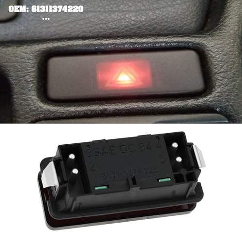 VGOL Warnblinkleuchte Schalter Taste 61311374220 Kompatibel mit BMW E36/34 Z3 E34