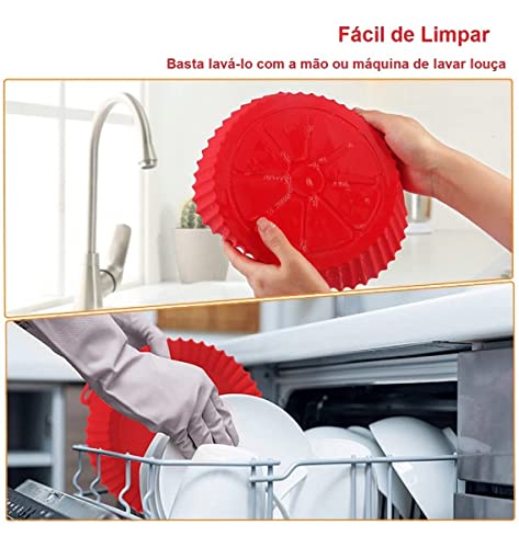 Forma Cesto De Silicone Para Air Fryer Reutilizável Antiaderente Forro T-Kai