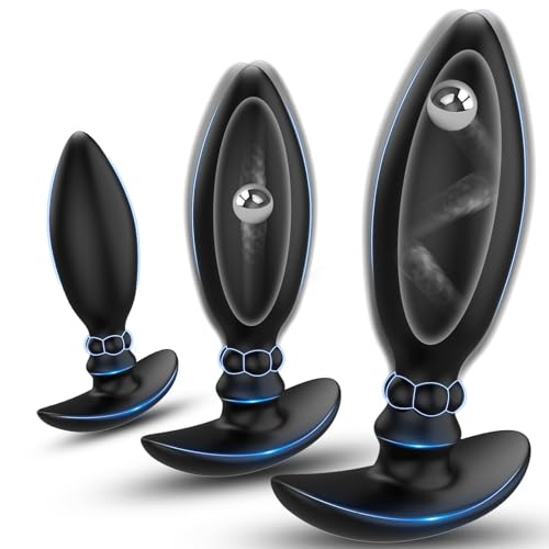 3 Stück Anal Plug Set Analplug Buttplug mit Stoßenden Stahlkugel, Hautfreundliche Analplugs Ø2,6cm Ø3,2cm Ø3,8cm für Frauen Männer Sex, Butt Plug für Anfänger & Fortgeschrittene Analspielzeuge yewuzer