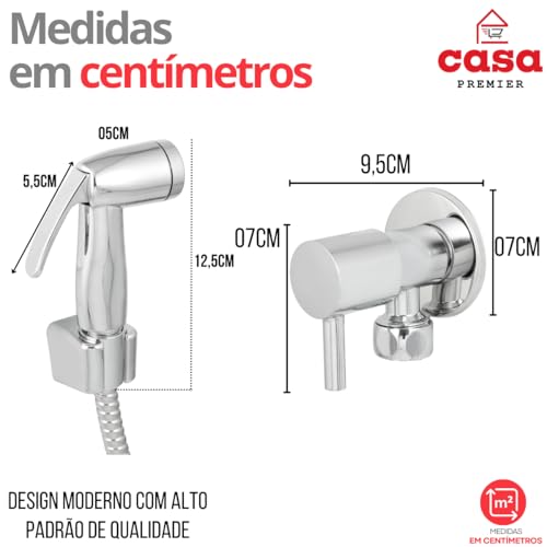 Ducha Higiênica Luxo Gatilho ABS Corpo 100% Metal – Sistema ¼ Volta Alta Durabilidade Design Moderno