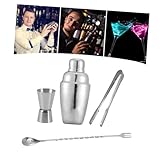 Photo Gallery ligigwash 4 pezzi shaker cocktail in acciaio con misurino cucchiaio e pinza ghiaccio kit professionale per bartender per bar ristorante e uso Photo Gallery ligigwash 4 pezzi shaker cocktail in acciaio con misurino cucchiaio e pinza ghiaccio kit professionale per bartender per bar ristorante e uso
