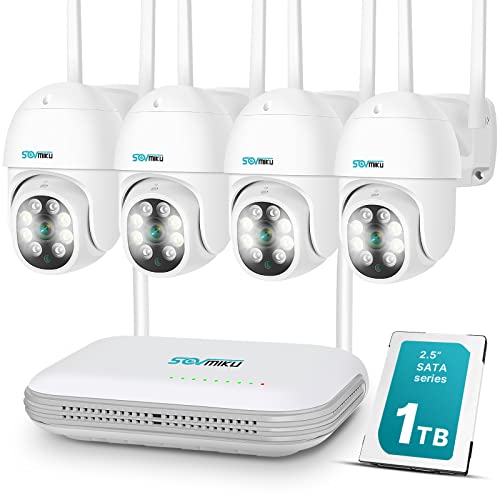 【Porch Light, Pan Tilt 360° View】 3MP Security Cameras WiFi ...