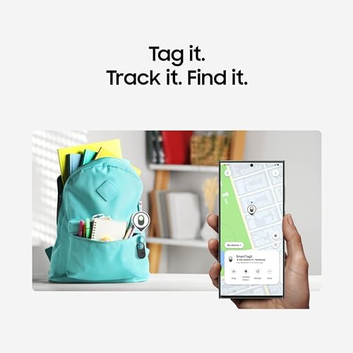 Samsung Galaxy SmartTag2, Bluetooth Tracker, Smart Tag GPS Locator Tracking Device, Item Finder for Keys, Wallet, Luggage, Pets, Use w/ Phones and Tablets Android 11 or Later, 2023, 1 Pack, Black - 2