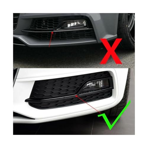 Couvercle de calandre antibrouillard Audi A5 S5 avec inserts chrome argenté durables