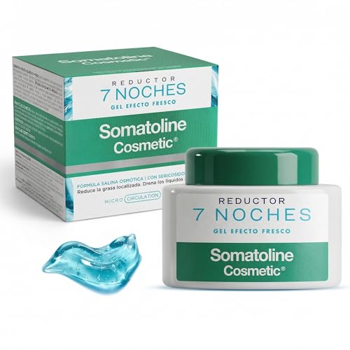 Somatoline Cosmetic Reductor 7 Noches Gel Fresco 400 ml | Tratamiento Reductor Corporal y Drenante | Ayuda a Reducir la Apariencia de Grasa Localizada y Celulitis | Abdomen, Cintura, Piernas y Muslos