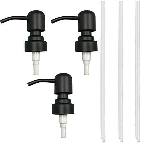 3 Pieces Stainless Steel Soap Pump, Lotion Dispensers Pump Head Replacement, Soap Dispenser Replacement Pump, Press the Pump Head, Lotion Pump Parts, for Kitchen, Bathroom Soap Dispenser