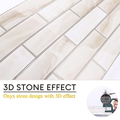 Intersmart Décor Peel And Stick Backsplash Tiles 16''X 8'', 3D Wall Panels, Self Adhesive Backsplashs, Waterproof Wall Stickers For Bathroom Kitchen Home Interior Decoration, 8 Pack (Thicker Design) #TOP5