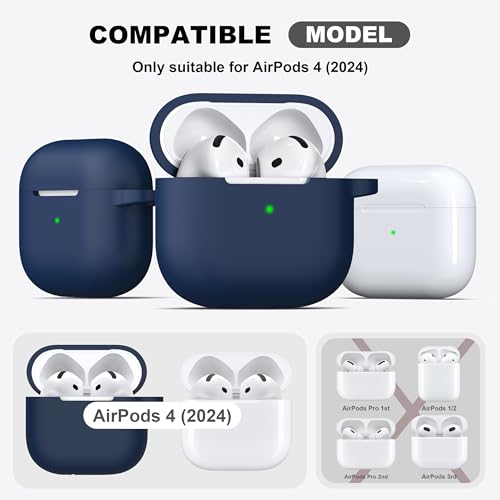 image for R-fun for AirPods 4 Case with Cleaner Kit,Full Protective Soft Skin Si