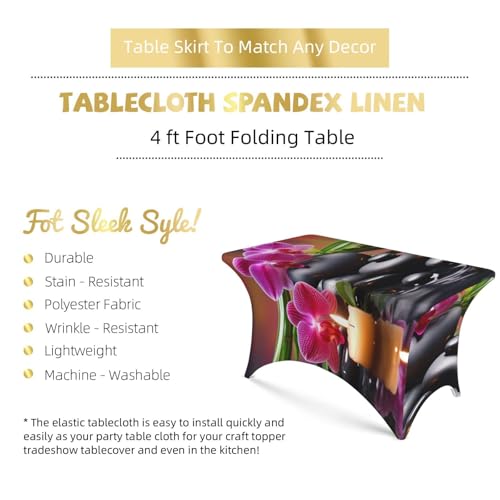 Nappe extensible élasthanne 1,2 m imperméable motif fleurs - 4