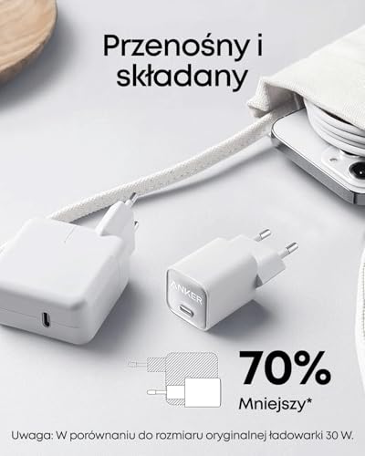 Anker ładowarka USB-C 511 Nano 3, GaN, 30 W, PIQ 3.0 PPS, bez kabla