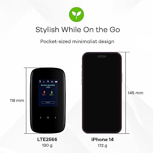 Zyxel LTE2566-M634 - Point d'accès Mobile - 4G LTE - 300 Mbits/s - 802.11ac, Noir