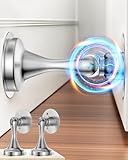 Door Stoppers Magnetic Door Catch - 2 Pack Stainless Steel Heavy Duty Door Holder Stops for Bottom Top of Door - Wall Floor Mounting No Drill Strong Adhesive & Screws Strong Magnet Keep Door Open