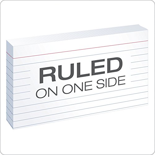 Oxford Ruled Index Cards, 3" X 5", White, 100-Pack (31) #TOP1