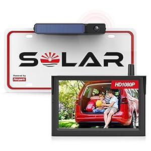 Solar Wireless Backup Camera for Car (1080P), 3 Mins DIY Installation, Foxpark Solar 3 Back Up Camera Systems Wireless 5…